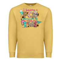 Antique Gold i became a cna because your life is worth my time Premium Sweatshirt - CowGirlArtShop