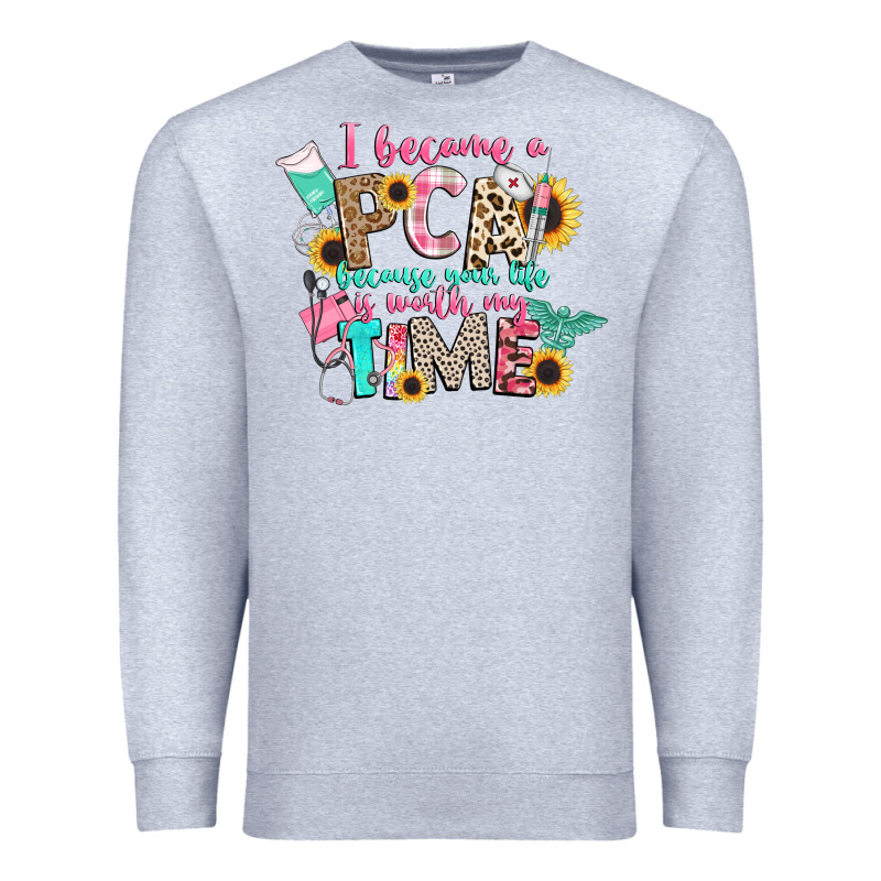 I Became A Cna Because Your Life Is Worth My Time Premium Sweatshirt by CowGirlArtShop | Teevron