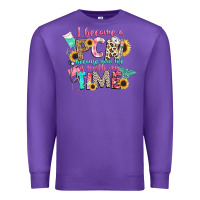 Purple i became a cna because your life is worth my time Premium Sweatshirt - CowGirlArtShop