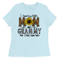 Baby Blue i have two titles mom and grmmh and i rock them both Ladies Tee - CowhideDigitalArt