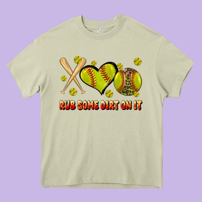 Rub Some Dirt On It Softball Heavy Core Tee Designed By Jahusdesignshop