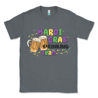 Charcoal Heather mardi gras drinking team Classic Tee - MaliasSmallBusiness
