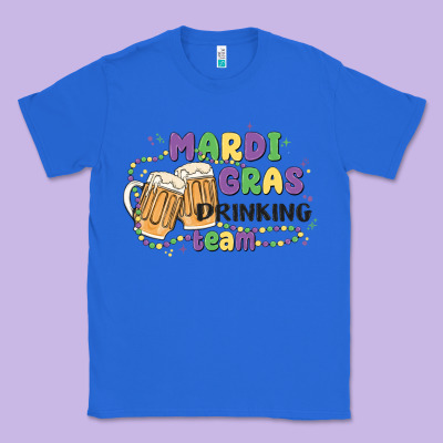 Mardi Gras Drinking Team Classic Tee Designed By Maliassmallbusiness