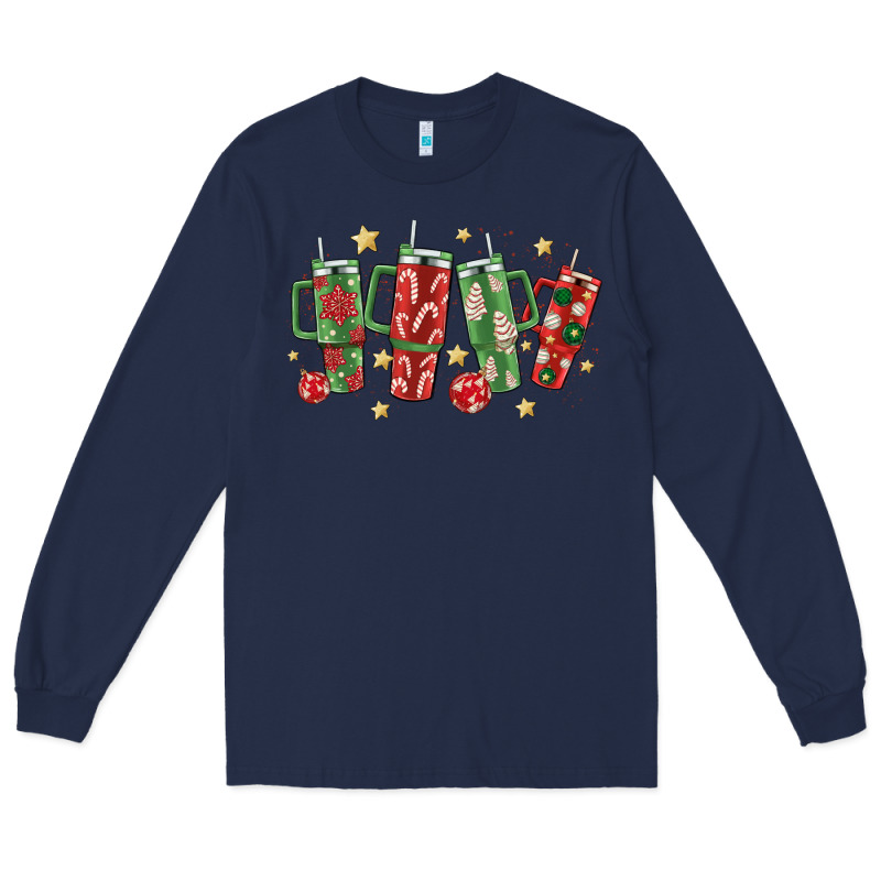 Christmas Cups Long Sleeve Tee by MaliasSmallBusiness | Teevron