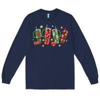 Navy Christmas cups Long Sleeve Tee - MaliasSmallBusiness