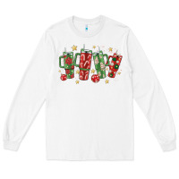 White Christmas cups Long Sleeve Tee - MaliasSmallBusiness