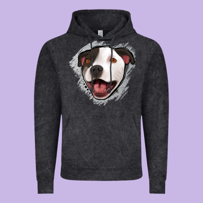Pittbull Gray Glitter Vintage Hoodie Designed By Jasminsmagicworld