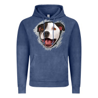 Vintage Denim pittbull gray glitter Vintage Hoodie - Jasminsmagicworld