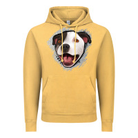 Vintage Mustard pittbull gray glitter Vintage Hoodie - Jasminsmagicworld
