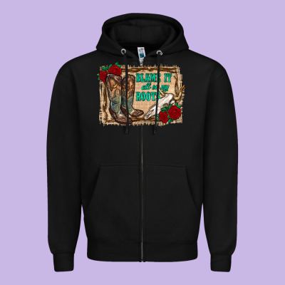Blame It All On My Roots Zipper Hoodie Designed By Ranaportraitstore