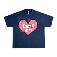 Navy dump him valentines day Urban Heavy Tee - MaliasSmallBusiness