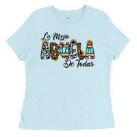 Baby Blue la mejor abuela de todas Ladies Tee - CowhideDigitalArt