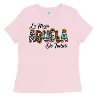 Bubblegum Pink la mejor abuela de todas Ladies Tee - CowhideDigitalArt