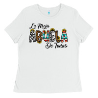 White la mejor abuela de todas Ladies Tee - CowhideDigitalArt