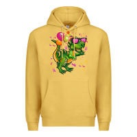 Antique Gold birthday t rex pink Premium Hoodie - CowGirlArtShop