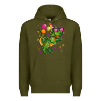 Army Green birthday t rex pink Premium Hoodie - CowGirlArtShop