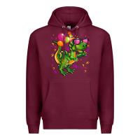 Burgundy birthday t rex pink Premium Hoodie - CowGirlArtShop