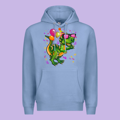 Birthday T Rex Pink Premium Hoodie Designed By Cowgirlartshop