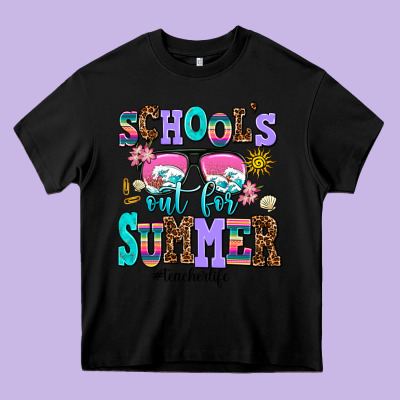 School's Out For Summer Teacherlife Heavy Core Tee Designed By Adodesignshop