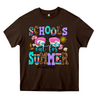 Chocolate Brown school's out for summer teacherlife Heavy Core Tee - AdoDesignShop