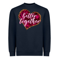 Navy better together Heavyweight Sweatshirt - NancyCooperArtShop