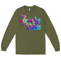 Army Green spooky vibes Long Sleeve Tee - JahusDesignShop
