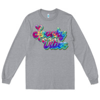 Heather Grey spooky vibes Long Sleeve Tee - JahusDesignShop