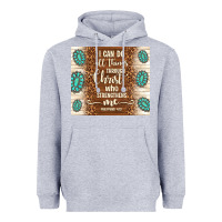 Heather Grey i can do all things through christ who strengthens Heavyweight Hoodie - TumblerDesignByShophia