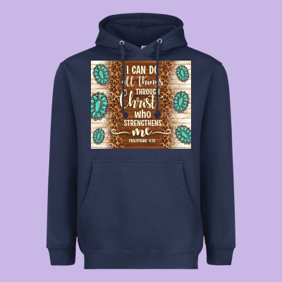 I Can Do All Things Through Christ Who Strengthens Heavyweight Hoodie Designed By Tumblerdesignbyshophia