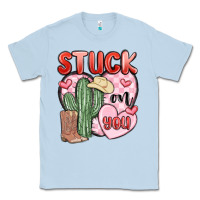 Dusty Blue stuck on you Classic Tee - MaliasSmallBusiness