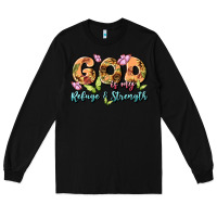 Black god is my refuge and strength Long Sleeve Tee - MaliasSmallBusiness