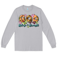 Moon Dust god is my refuge and strength Long Sleeve Tee - MaliasSmallBusiness
