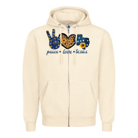 Sandshell Peace Love Texas Zipper Hoodie - Bettercallsaul