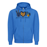 True Royal Peace Love Texas Zipper Hoodie - Bettercallsaul