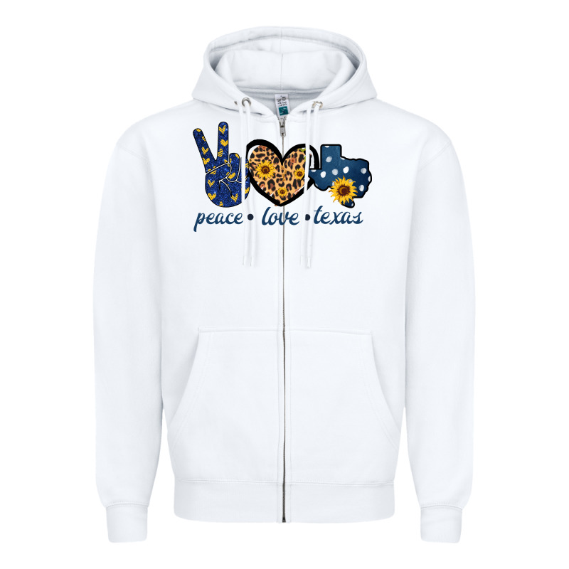Peace Love Texas Zipper Hoodie by Bettercallsaul | Teevron