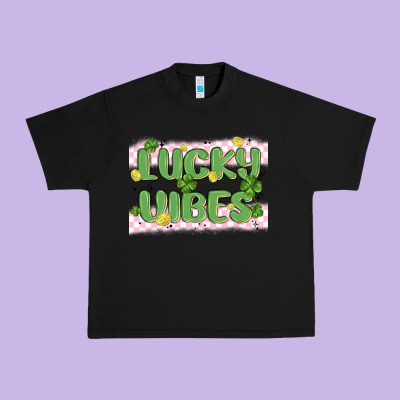 Lucky Vibes Urban Heavy Tee Designed By Maliassmallbusiness