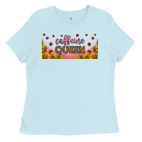 Baby Blue caffeine queen 16oz libbey cup Ladies Tee - HRA Design Shop