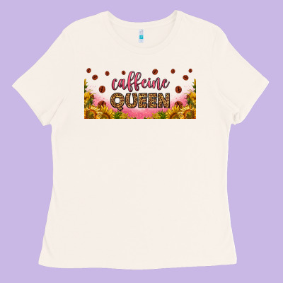 Caffeine Queen 16oz Libbey Cup Ladies Tee Designed By Hra Design Shop