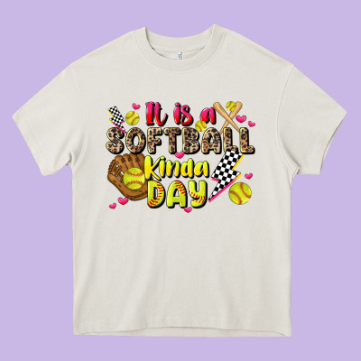 It Is A Softball Kinda Day Heavy Core Tee Designed By Jahusdesignshop
