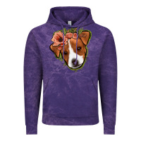 Cloud Purple jack russel floral Vintage Hoodie - Jasminsmagicworld