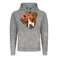 Cloud Rock jack russel floral Vintage Hoodie - Jasminsmagicworld
