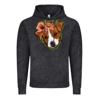 Vintage Black jack russel floral Vintage Hoodie - Jasminsmagicworld