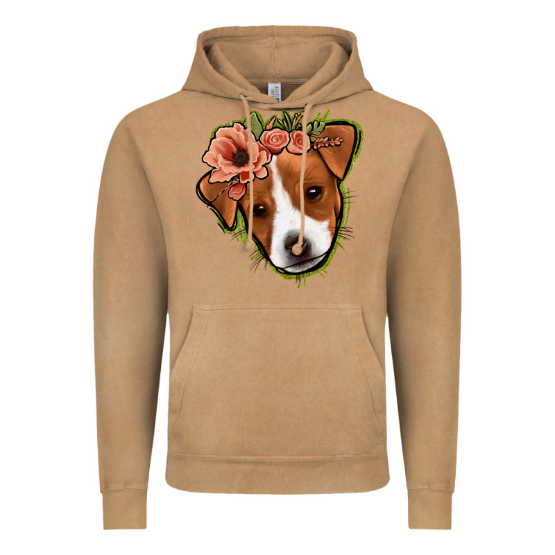 Jack Russel Floral Vintage Hoodie by Jasminsmagicworld | Teevron