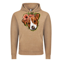 Vintage Coffee jack russel floral Vintage Hoodie - Jasminsmagicworld