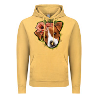 Vintage Mustard jack russel floral Vintage Hoodie - Jasminsmagicworld
