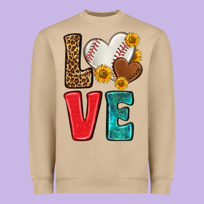 Western Love Baseball Heavyweight Sweatshirt Designed By Nancycooperartshop