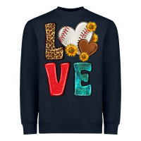 Navy western love baseball Heavyweight Sweatshirt - NancyCooperArtShop