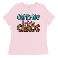 Bubblegum Pink caffeine before chaos Ladies Tee - HRA Design Shop