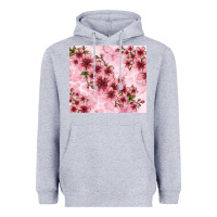 Heather Grey hibiscus flowers with glitter Heavyweight Hoodie - TumblerDesignByShophia