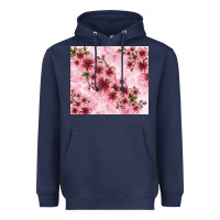 Navy hibiscus flowers with glitter Heavyweight Hoodie - TumblerDesignByShophia
